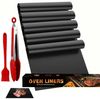 BlingBin Grillplatte 5 Stück Grillmatte für Gasgrill BBQ,Wiederverwendbar Dauerbackfolie (1 Set, 5-St, 40 x 50 cm), Geeignet für alle Arten von Grills, Holzkohle, Weber, Keramik Bild 4