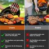 BlingBin Grillplatte 5 Stück Grillmatte für Gasgrill BBQ,Wiederverwendbar Dauerbackfolie (1 Set, 5-St, 40 x 50 cm), Geeignet für alle Arten von Grills, Holzkohle, Weber, Keramik Bild 3