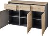Kommode Melanie / Memphis, Holzwerkstoff, Grau, Holzfarben, 135 x 82 x 38 cm Bild 4