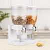 Haushalt International Müslispender Doppel Müsli-/Kronflakes-Spender Cronflakes-Behälter Cerialienspender, (2 Behälter je 3,5 Liter, abnehmbarer Deckel zum einfachen Befüllen), Dosierung durch Drehknopf Bild 2