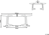 Couchtisch Glas Silber oval FRESNO Bild 2
