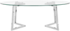 Couchtisch Glas Silber oval FRESNO Bild 4