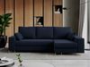 Mks Möbel 'Dorian L-Form' Ecksofa mit Bettkasten, 242 x 138 x 85 cm, Dunkelblau, Velvet Bild 2