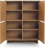 Bettso 'Suna' Highboard mit 4 Türen, im Japandi-Stil, Holzwerkstoff Eiche Caramel 83x39x98 cm Bild 3