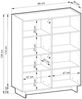 Bettso 'Suna' Highboard mit 4 Türen, im Japandi-Stil, Holzwerkstoff Eiche Caramel 83x39x98 cm Bild 5