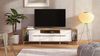 INOSIGN Lowboard Orleans, TV-Lowboard, TV-Schrank, TV-Ständer, Breite 190 cm, Kommode, Opaque Weiß/Artisan Eiche Dekor,modernes und elegantes Design Bild 2