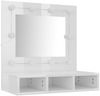 vidaXL Spiegelschrank mit LED Hochglanz-Weiß 60x31,5x62 cm 808888 Bild 4