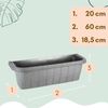 GarPet Balkonkasten 4er Set Blumen Kasten Balkon Geländer Wasserspeicher Rattan Anthrazit Bild 2