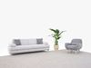 Sitzgruppe/Sofa Set - Wohnzimmergarnitur "Vanda" 3+3+1-Grau/Weiß Bild 2