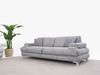 Sitzgruppe/Sofa Set - Wohnzimmergarnitur "Vanda" 3+3+1-Grau/Weiß Bild 4
