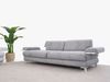 Sitzgruppe/Sofa Set - Wohnzimmergarnitur "Vanda" 3+3+1-Grau/Weiß Bild 5