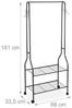 Relaxdays Rollgarderobe mit Ablage & Haken Bild 5