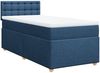 vidaXL Boxspringbett mit Matratze Blau 100x200 cm Stoff 3288911 Bild 3