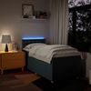 vidaXL Boxspringbett mit Matratze Blau 100x200 cm Stoff 3288911 Bild 5