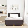 vidaXL LED Boxspringbett mit Kopfteil Dunkelbraun 120 x 190 cm Stoff 3342425 Bild 4