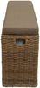 Krines Home Wäschetruhe Breite Sitzbank mit Stauraum Sitztruhe Natur-Rattan Wäschekorb Flur, Sitzbank mit Stauraum Bild 4