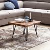 Wohnling Design Couchtisch MAHILO Massivholz Tisch Baumkante 56 x 38 x 51 cm Bild 3