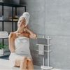 Relaxdays Weißer Handtuchständer mit 3 Stangen Bild 3