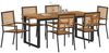 vidaXL Garten Essgruppe 7 pcs Schwarz Massivholz Akazie 3365463 Bild 3