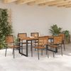 vidaXL Garten Essgruppe 7 pcs Schwarz Massivholz Akazie 3365463 Bild 4