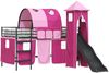 vidaXL Kinderloftbett Schwarz und Pink 107 x 200 cm Metall 42020891 Bild 2