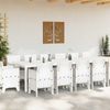vidaXL Garten Essgruppe 15 pcs Weiß Polt Rattan 3378645 Bild 3