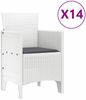 vidaXL Garten Essgruppe 15 pcs Weiß Polt Rattan 3378645 Bild 5