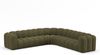 Micadoni symmetrisches Ecksofa Lupine 5-Sitzer Chenille Eden Grün Bild 2