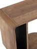 Beistelltisch Evo aus recyceltem Teakholz, modern, oval, natur, handgefertigtes Unikat Bild 2