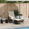 vidaXL Sonnenliege Braun und Creme Weiß 55 x 200 x 92 cm Poly-Rattan 365426 Bild 3
