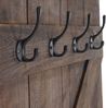 Wandgarderobe HWC-D13, Garderobe Garderobenpaneel, 6 Haken 91x60cm ~ braun shabby Bild 4