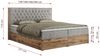 Boxspringbett, Schlafzimmerbett, Bettkasten - AMORE - 180 x 200 cm - Hellgrau Stoff - H4 Bild 5