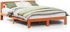 vidaXL Massivholzbett ohne Matratze Wachsbraun 140x200 cm Kiefernholz 855551 Bild 2