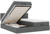 vidaXL Ottoman-Bett mit Matratzen & LEDs Dunkelgrau 200x200 cm Stoff 3312851 Bild 2