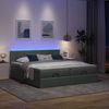 vidaXL Ottoman-Bett mit Matratzen & LEDs Dunkelgrau 200x200 cm Stoff 3312851 Bild 3