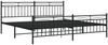 vidaXL Bettgestell mit Kopf- und Fußteil, Metall, Schwarz, 193x203 cm Bild 4