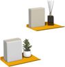 vidaXL Schwebendes Regal 2 pcs Senfgelb 30 x 18 x 2,5 cm Stahl 8004002 Bild 3