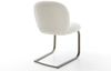 Freischwinger Nube-Flex Bouclé Weiß Freischwinger flach Effektfinish Titan Taschenfederkern Bild 5