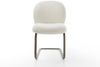 Freischwinger Nube-Flex Bouclé Weiß Freischwinger flach Effektfinish Titan Taschenfederkern Bild 2