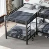 Etagenbett mit 4 Liegeflächen, 90x200cm/140x200cm, Metallbett, Kinderbett mit Rausfallschutz, Leiter und Lattenrost Bild 4