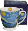 DUO ART GALLERY Becher mit Fuß 510 ml STARRY NIGHT inspired by Van Gogh, New Bone China Porzellan Bild 2