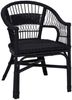 vidaXL Stapelstuhl Schwarz 60 x 60 x 81 cm Rattan 42033213 Bild 2
