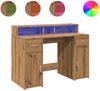 vidaXL LED-Schreibtisch Artisan-Eiche 120x55x91 cm Holzwerkstoff 3309419 Bild 2