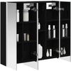 vidaXL Badezimmerspiegelschrank mit Regal mit Tür Schwarz Eichen-Optik 889256 Bild 3