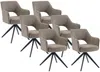 Vente-unique - KONYA Stuhl Stoff Schokoladenbraun - B 59 cm x H 84 cm x L 58 cm Bild 2
