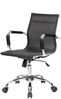 Dmora Stuhl mit Rädern Placida, Chefsessel mit Armlehnen, Ergonomischer Bürostuhl, Schwarz, 62x54h92/102 cm Bild 2