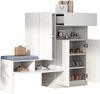 Schuhschrank 130 x 35 x 110 cm in Weiß mit Sitzbank, verstellbaren Einlegeböden und Soft-Close Bild 5