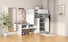 Schuhschrank 130 x 35 x 110 cm in Weiß mit Sitzbank, verstellbaren Einlegeböden und Soft-Close Bild 3