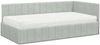 vidaXL Eckbettgestell mit Matratze mit Matratze 2 pcs Hellgrau Samt 3393848 Bild 3