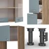 Küchenzeile R-Line Blau-Grau/Goldkraft Eiche 350 cm mit Hochschrank, AP Anthrazit Vicco Bild 5